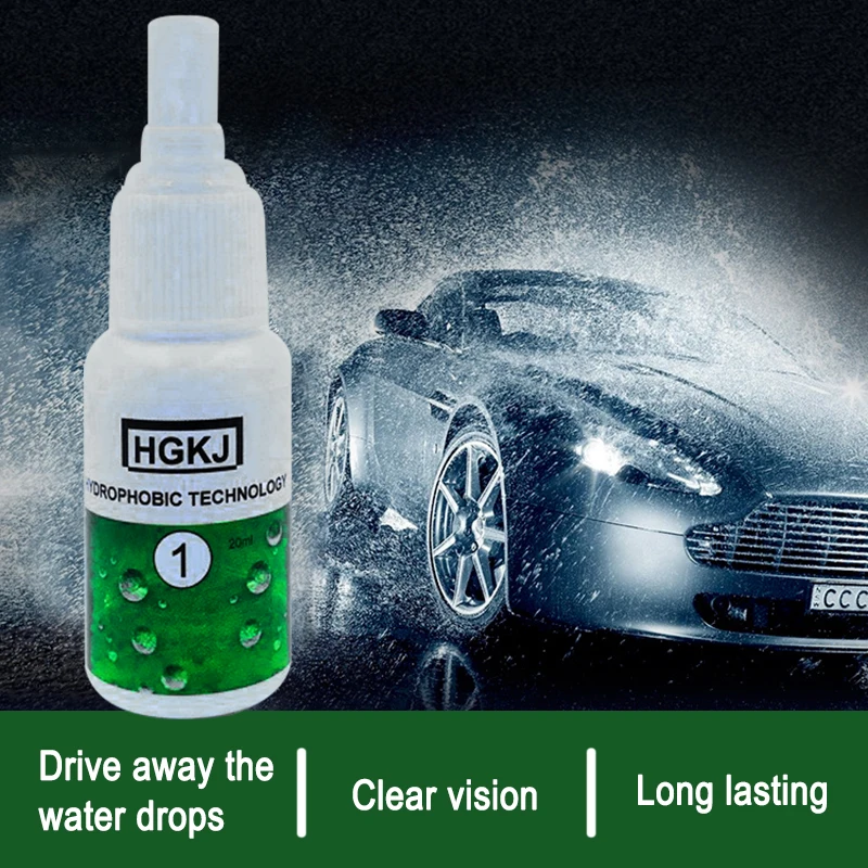 

2Pcs 20ml HGKJ-1 Pro Auto Glass Rainproof Agent Dropshipping Multifunction Nano-hydrophobic Coating For Car Care TSLM1