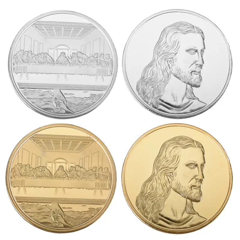 

Gold Silver Jesus The Last Supper Commemorative Challenge Coin Promotional Event Commemorative Coin Gift Collection