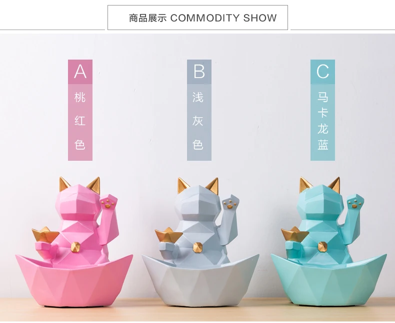 Статуэтки maneki neko feng shui для украшения дома hogar nordico аксессуары гостиной lucky cat