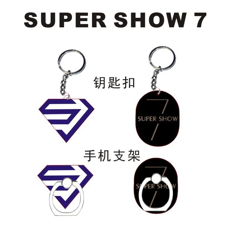 

[MYKPOP]SUPER JUNIOR and SUPER SHOW7 Keyring+ Mobile Phone Holder 2pcs set KPOP Fans Collection SA18091512
