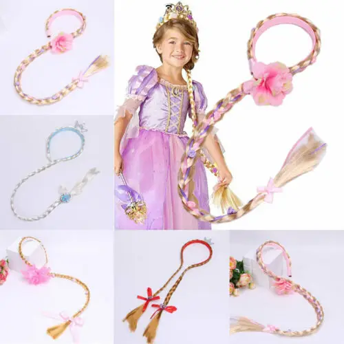 

Blonde Cosplay Weaving Braid Tangled Rapunzel Princess Headband Hair Girl Wig Hair Accessories