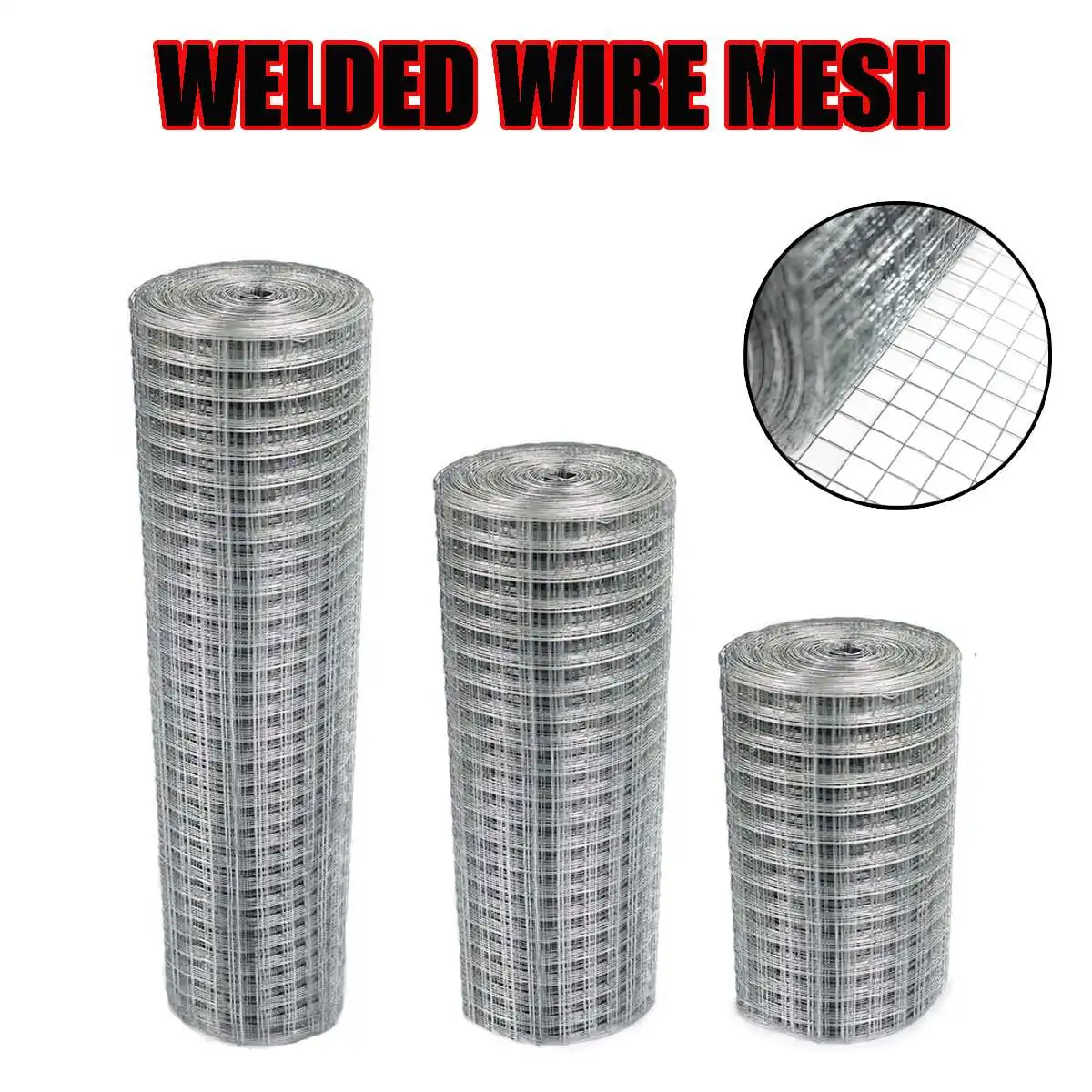 1x1 Inch Welded Galvanised Wire Mesh Fence Aviary Rabbit Hutch Chicken