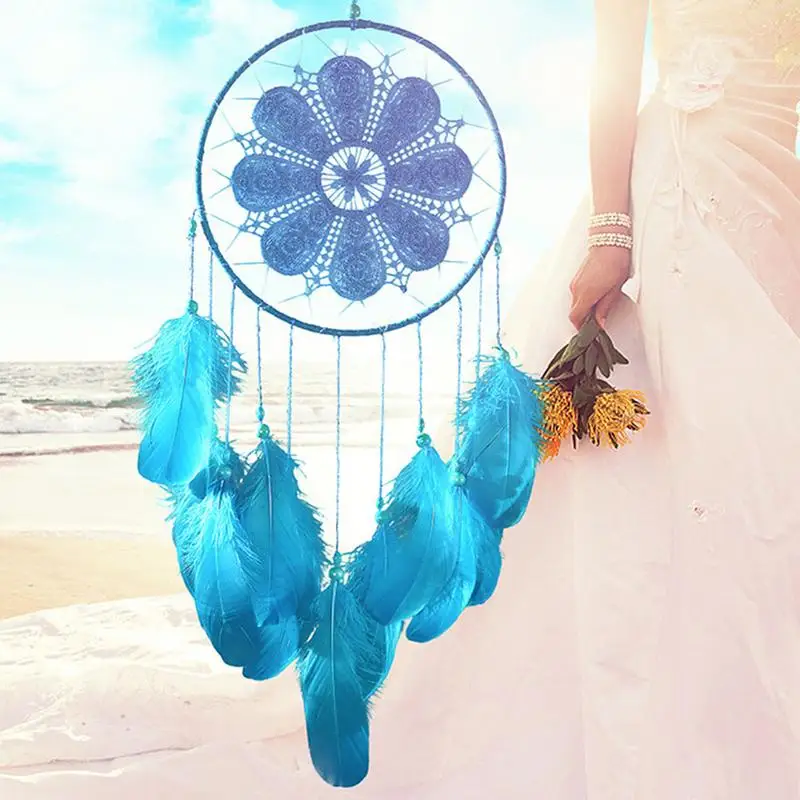 White Goose Feathers Dream Catcher Wedding Decorations Decoration Ornament Gift Valentine 's Day Gifts Wind Chimes #BO 2
