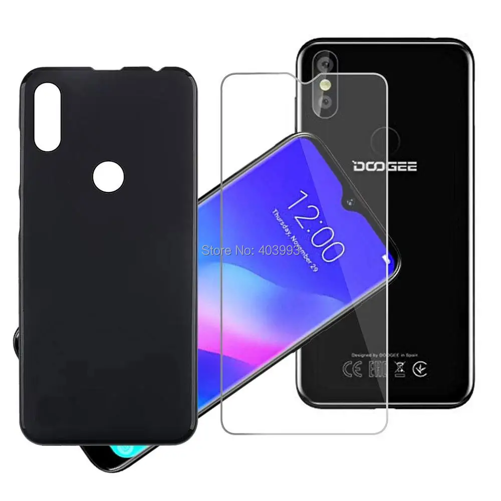 Для Doogee Y8 Чехол закаленное стекло роскошный мягкий TPU чехол для телефона с