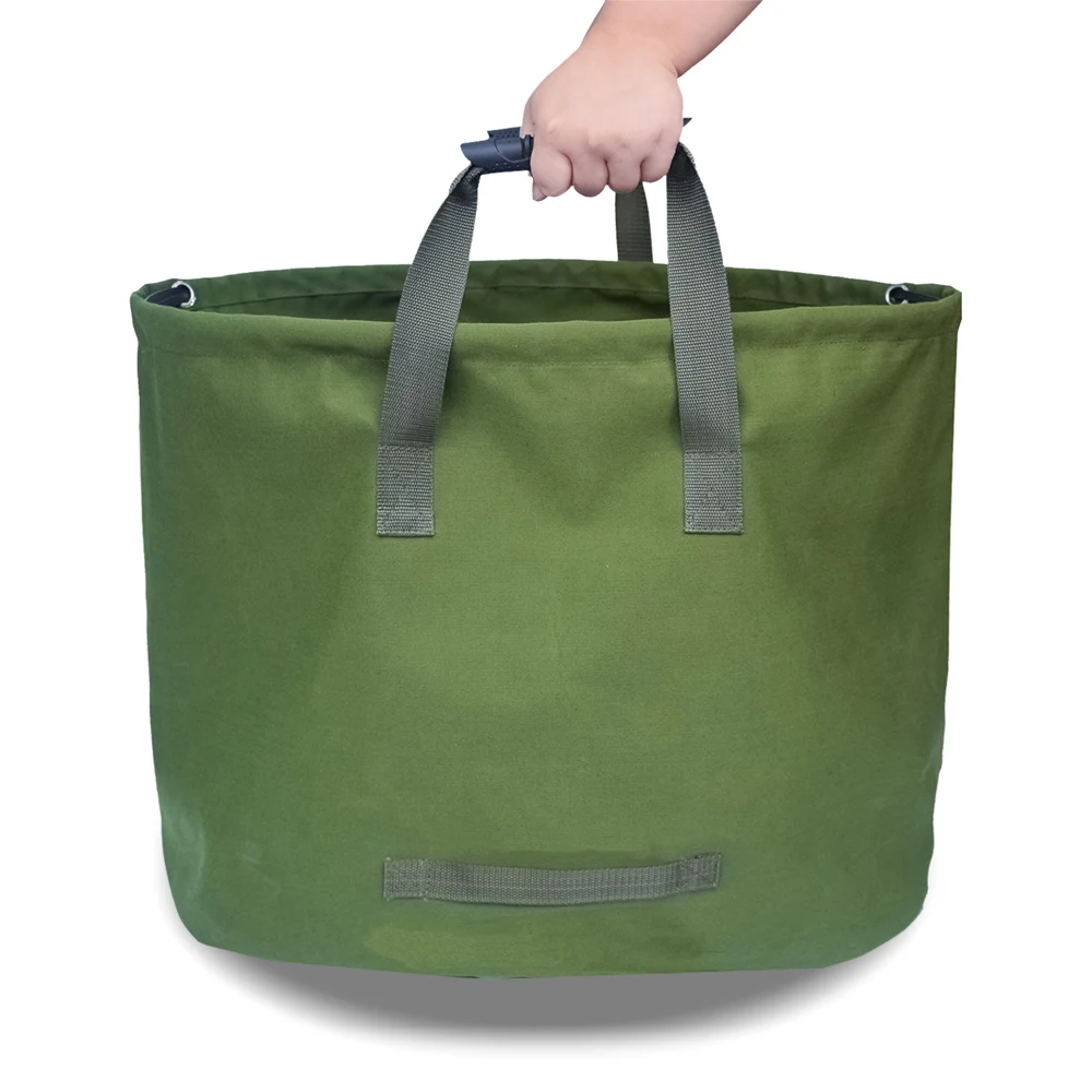 63 Gallons Collapsible Garden Bag Canvas Reusable Gardening Bag Water ...