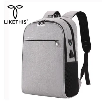 

LIKETHIS Unisex School Backpack 2019 Travel Bag Backpacks China Laptop Backpack Men Multifunction With USB Hub Mochila Hombre