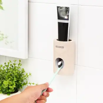 

Automatic Toothpaste Dispenser Wall Mount Dust-Proof Toothpaste Squeezer Quick Non-toxic Take Straw Toothpaste Rack dropshipper