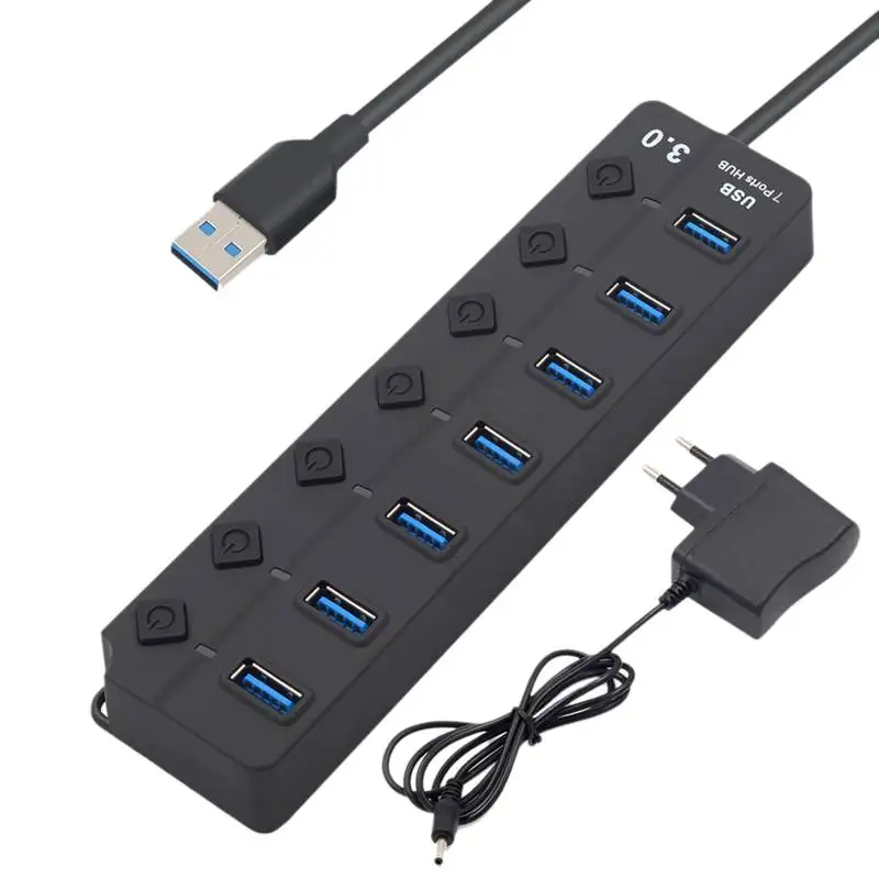 AAAJ-Usb концентратор 3 0 5 Гбит/с Высокая скорость 7 портов Usb - Цена: 
