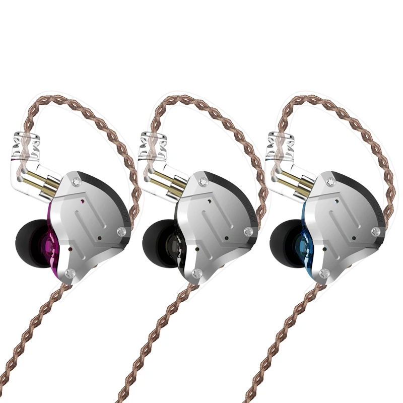 Наушники вкладыши KZ ZS10 Pro Aptx HD с кабелем гибридные наушники 4BA + 1DD Hifi басами