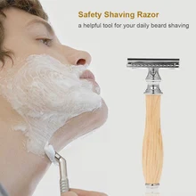 Лезвие для бритья вручную Безопасная бритва из цинкового сплава и риски бороды бритва для бороды/усов удаление инструмент для бритья
