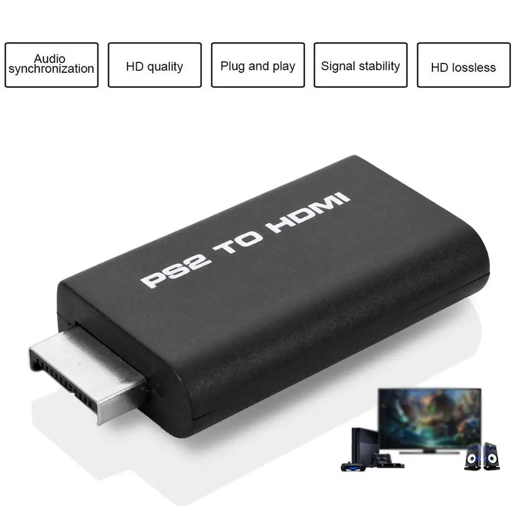

PS2 to HD Multimedia Interface Adapter 480I, 480P, 576I Converter 1080P HD < 1W Video Audio for PC Laptop