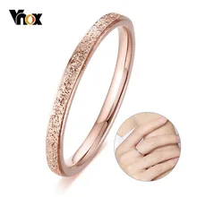 Vnox Temperament 2mm cienkie pierścienie dla kobiet dziewczyna 585 złota róża Tone ze stali nierdzewnej eleganckie kobiece pierścionek z ogonkiem Party Anel(China)