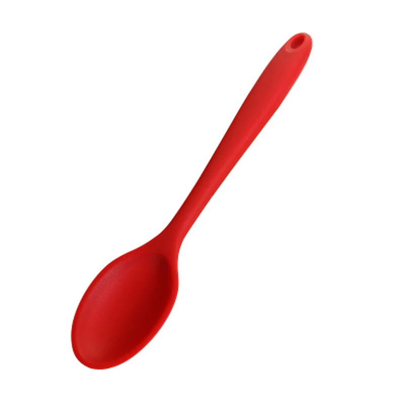 

Kitchen Silicone Spoon 27cm Large Long Handle Kitchen Cooking Baking Mixing Spoon Utensils Kitchenware Easy To Use Tools