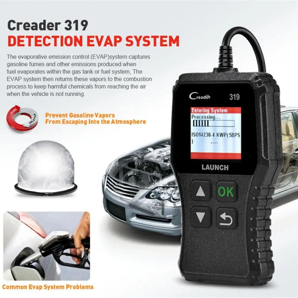 Launch X431 Creader 319 CR3001 полный OBD2 OBDII считыватель кодов сканирующие инструменты OBD 2 CR319 автомобильный диагностический инструмент PK AD310 ELM327 сканер