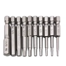 10 Pcs Hex Head Allen Wrench Drill Bit Set Magnetic Tips Quick Release Shank for Easy Attachment Solid S2 Steel Alloy 