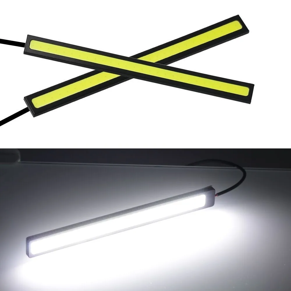 

2PCS COB DRL LED Driving Daytime Running Lights Strip DRL 12V COB LED Waterproof Panel Car Working Lights 17cm