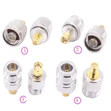 Коннектор JX 2 шт. RF адаптер N-SMA N штекер гнездо никелирование к SMA Гнездовой разъем позолоченный Разъем RF разъем прямой