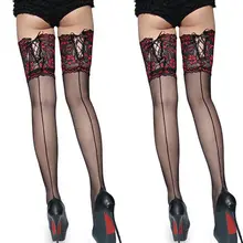 Для женщин пикантное женское нижнее белье колготки носки кружевной топ бедро высокие чулки колготки
