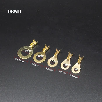 

Cable Lugs Brass Ring Cable Lugs Ring Eyes Copper Crimp Cable Connector Wire Terminals M3 M4 M5 M6 M8 M10