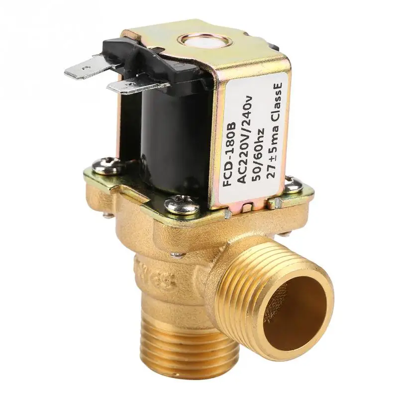 V/álvula solenoide el/éctrica 2 Interruptor de entrada de agua de v/álvula electromagn/ética de pl/ástico normalmente cerrada DC 12V DN15 G1