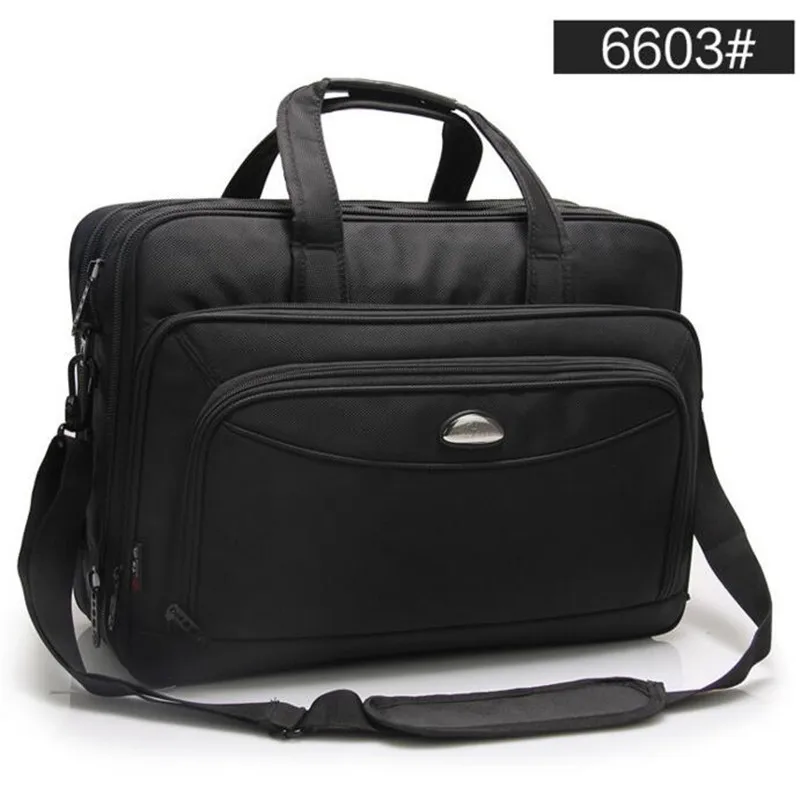 Large Capacity Business Men 17 Inches Briefcases Black Bags Men's Waterproof Computer Laptop Briefc