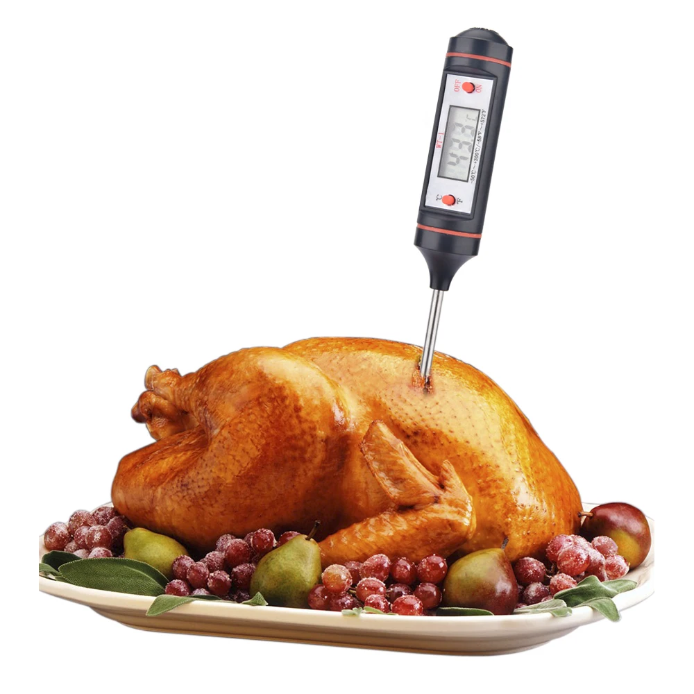 Digital Thermometer BBQ Grill Meat Cookie Tool Car Air Conditioning Temperature Gauge Detector