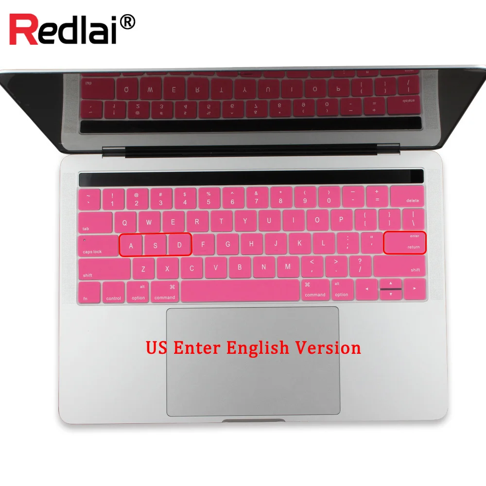 Клавиатура протектор для Macbook новейший Pro 13 15 дюймов с сенсорной панелью A1706 A1707