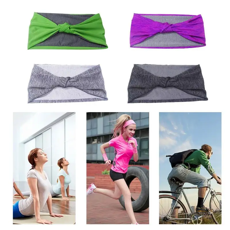 

Yoga Sports Hair band Fashionable Knotted Anti-Static Cloth Headband Sweat Absorption Multi-function Athletic Hair Band Unisex