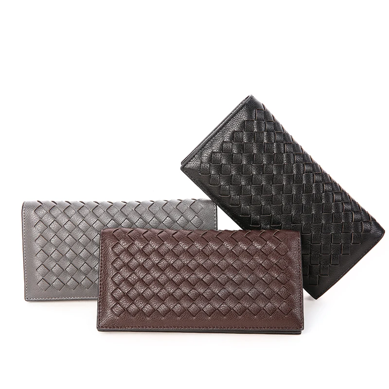 

New Stylish Solid PU Leather Women Men Long Wallet Lingge Design Card Holder Purse Versatile Coin Purse Clutch Wallet