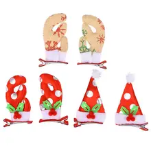 6 шт.; рождественские детские заколки для волос; заколки-рога «Аллигатор»; Милая Рождественская шляпа; головные уборы; Шпилька для маленьких девочек