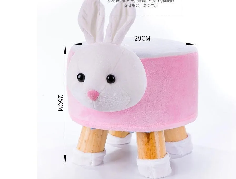 LM19216 Solid Wood Animal Head Stool Cylinder Shoes Stool Children Furniture LM19216 Solid Wood Animal Head Stool Cylinder Shoes Stool Children Furniture