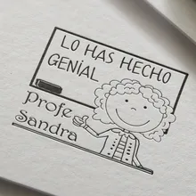 Sello personalizado para maestro de trabajo, autoentintable para regalo, evaluación escolar, tiene hecho original