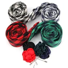 Новые модные галстуки 6 см, тонкие черные обтягивающие Галстуки Gravatas, хлопковые галстуки для мужчин, свадебные деловые полосатые и галстук-бабочка в клетку