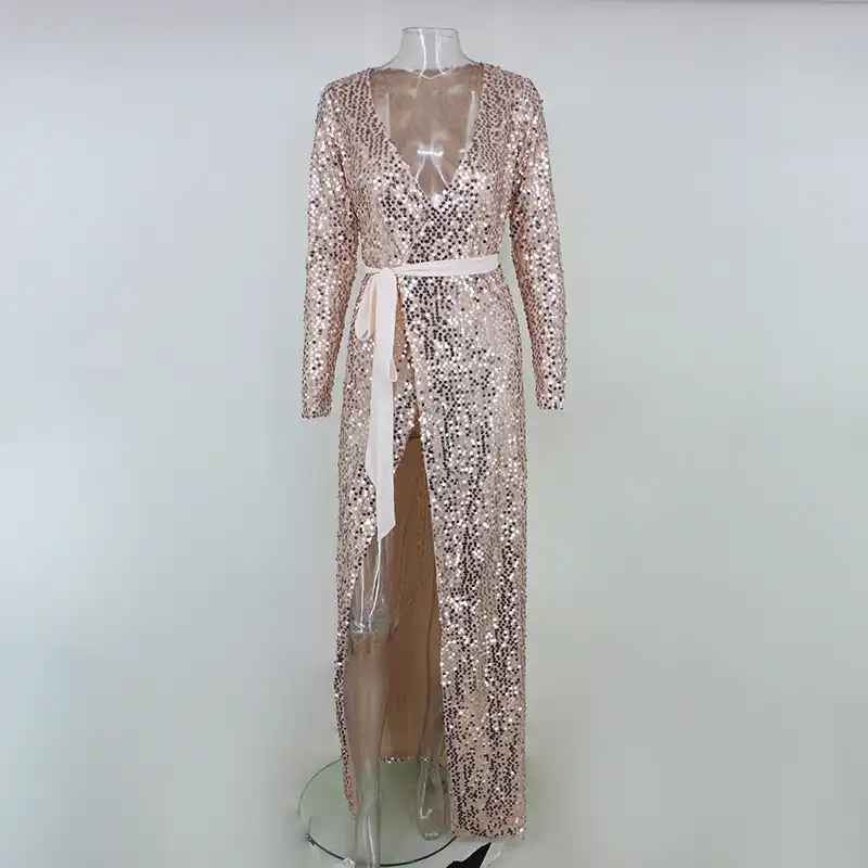 floor length wrap dress