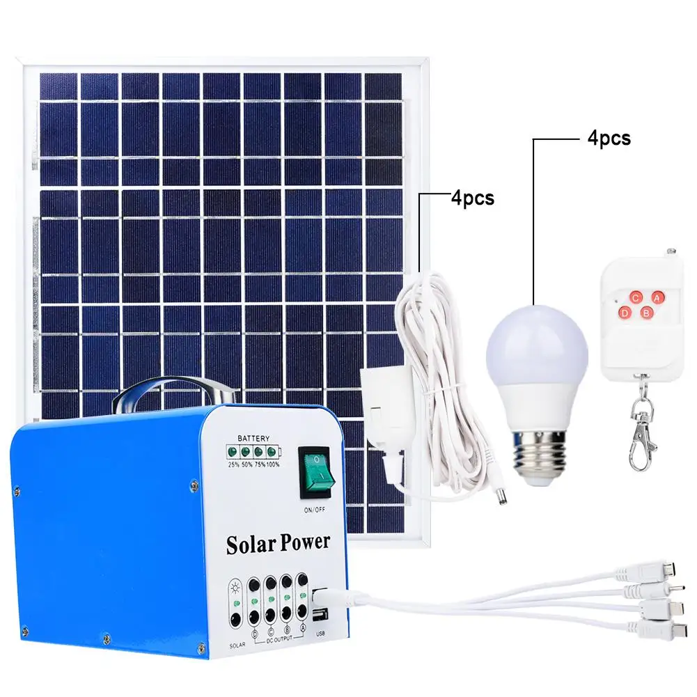 

40W Home Outdoor Portable Polysilicon Charging Generator Power System Wind Power Generator with LED MPPT with Solar Panels