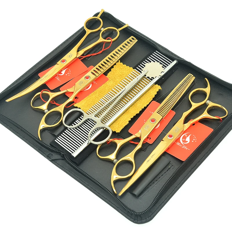 

Meisha 7.0" Japan 440c Pet Grooming Scissors Set Professional Dog Cutting Shears Animal Thinning Tijeras Comb Forceps Kit HB0215