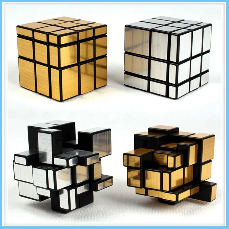 3x3x3 Magic Mirror Cube professional Золото и серебро cubo magico литой головоломки Скорость твист обучения и образования игрушечные лошадки
