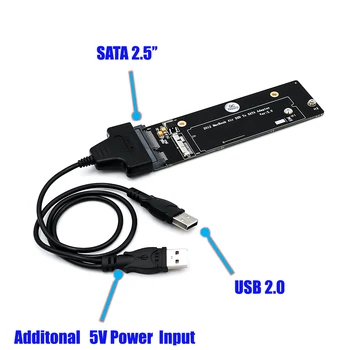 

18+8 Pin SSD to SATA 2.5inch USB Adapter Card for 2012 Macbook Air /Pro Retina Converter with USB 2.0 Cable
