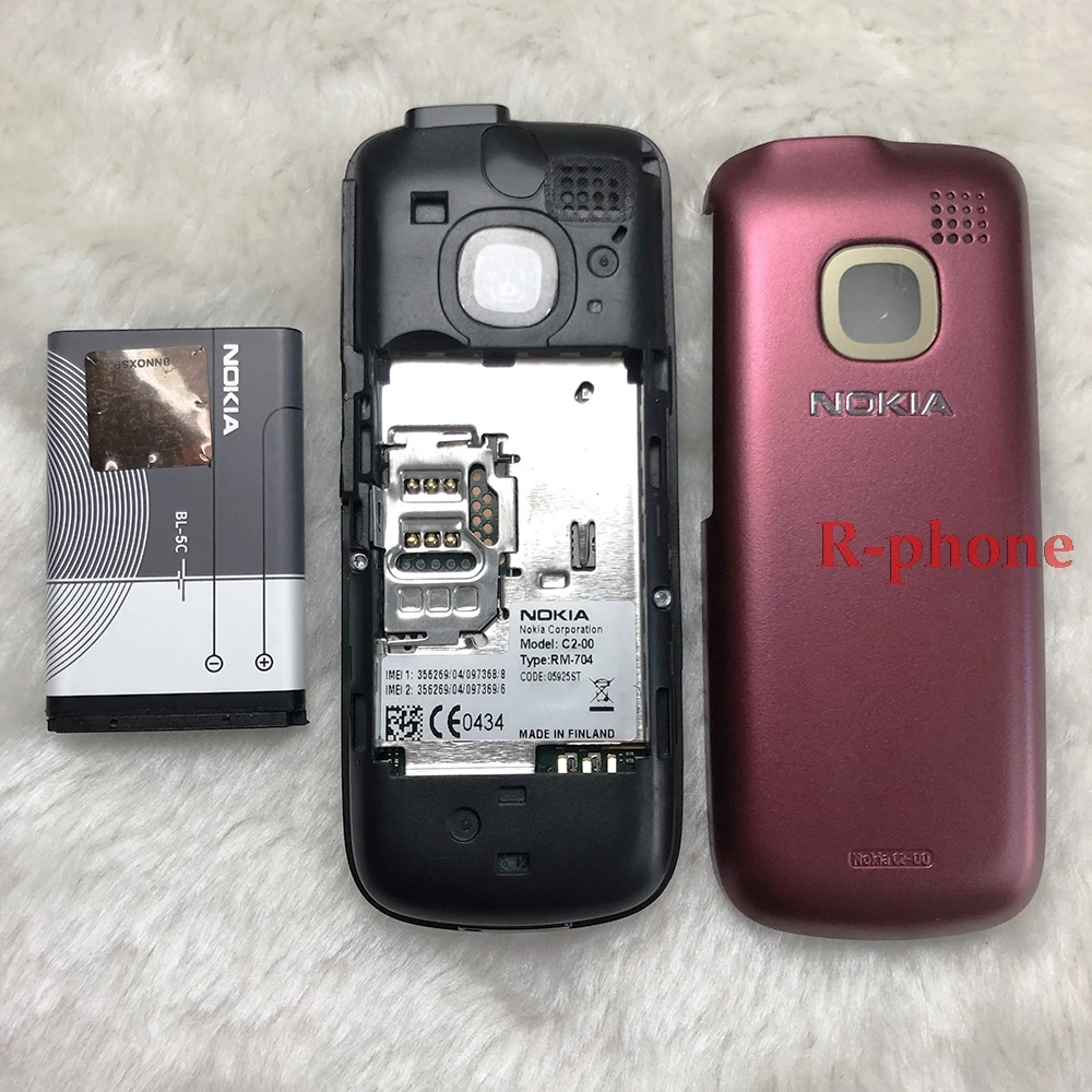 Оригинальный разблокированный мобильный телефон NOKIA C2 00 Dual Sim GSM Восстановленный