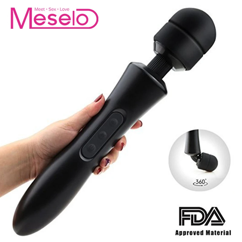 Meselo 160 Modes Flexible Magic Wand Vibrator For Women Huge font b Dildo b font Masturbator