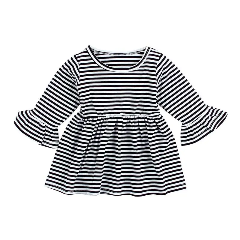 

2019 new ins baby girls doll dress female baby striped dress summer striped casual thin childrens clothing for kid toddler girl