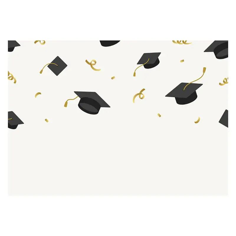 

1pc Backdrop Printing Creative Doctoral Cap Backgrounds Graduation Party Supplies
