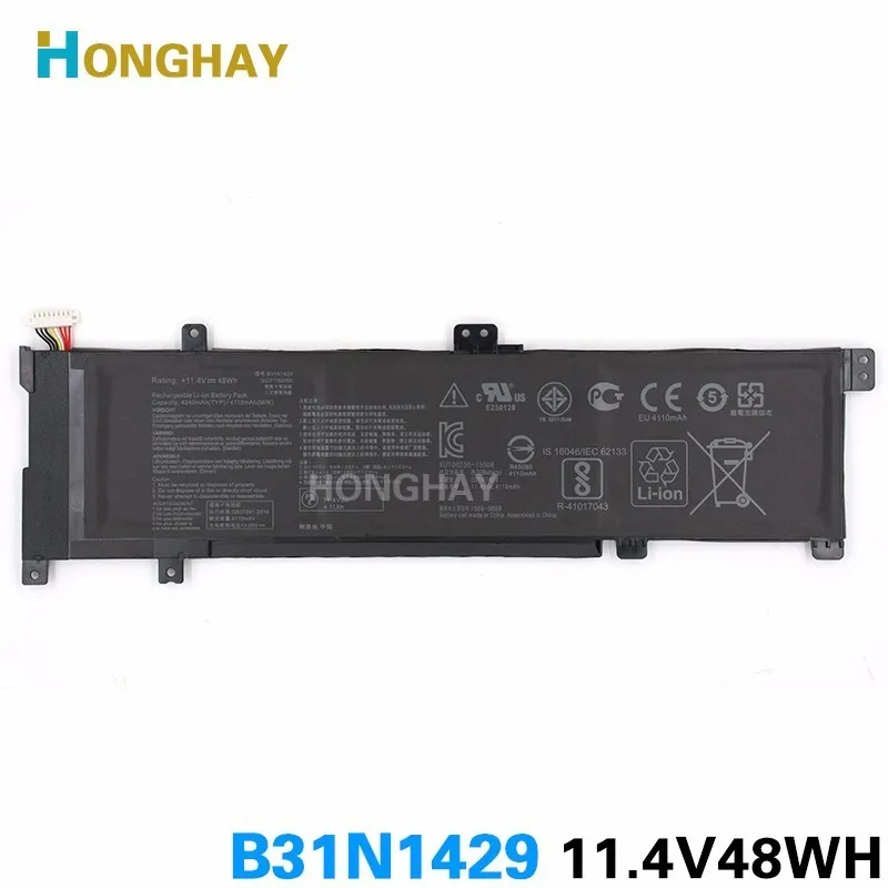 HONGHAY B31N1429 Аккумулятор для ноутбука ASUS A501L A501LX A501LB5200 K501U K501UX K501UB K501LB K501LX 11,4 V 48WH 4240 мА-ч