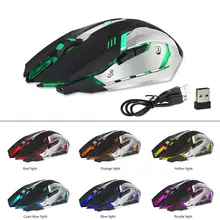 Перезаряжаемый 2,4 ГГц беспроводной мышь тихий USB Оптический, эргономический игровой мини-мыши для кабельный адаптор ноутбука