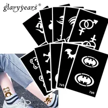 10 шт./компл. хна татуировки трафарет медведь шаблон Рисование пастой леди ног искусство татуировки трафарет сексуальный продукт водонепроница HN#27