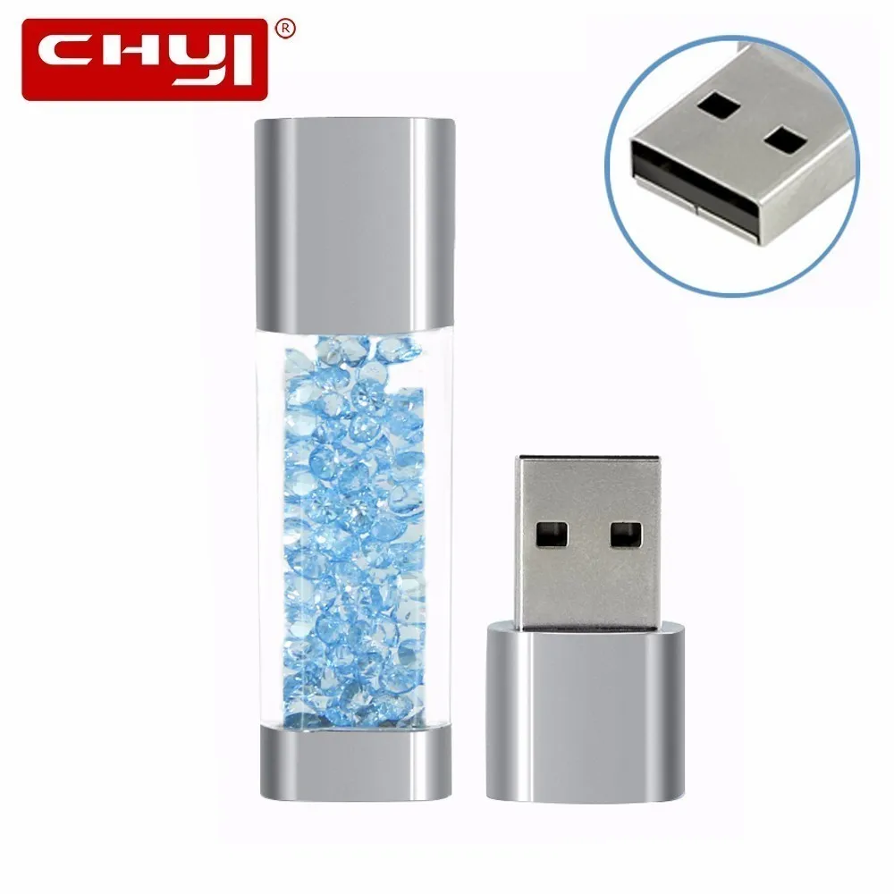 CHYI красочные USB флешка накопитель кристалл полосы серебристый, черный, синий красный фиолетовый Memory Stick 4ГБ 8ГБ 16ГБ 32ГБ 64ГБ флешки