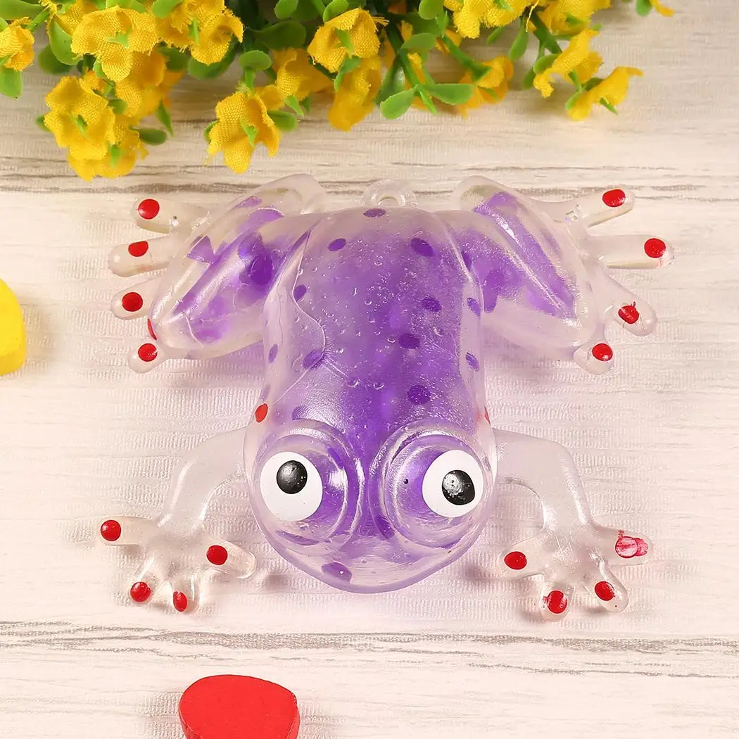 Новинка прозрачная бусина Sticky для сжимания лягушка Squeeze форма Игрушка снятие