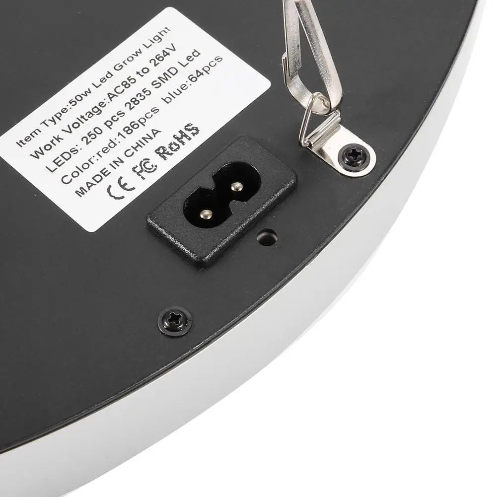 85 265V 50W LED растущий свет для комнатных растений полный спектр круглый