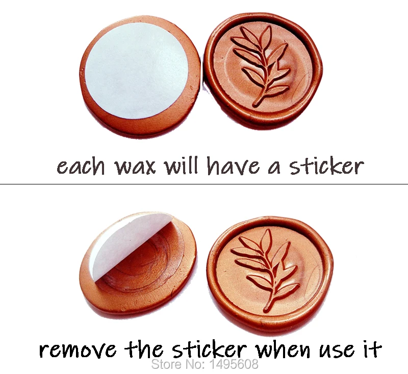  Custom Self Adhesive Wax Seal Stickers wedding wax stamp envelope seal invitation stickers 23 Color