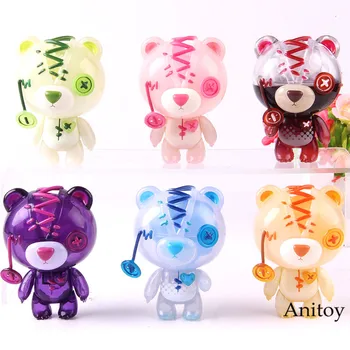 

Raggedy Teddy Cartoon Figurine Q Version Fruit Soft Drink Series Peach Orange Cola Action Figure Collection Model Toy 6pc/set